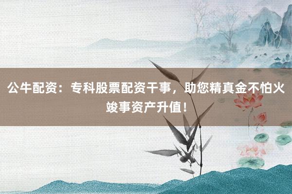 公牛配资：专科股票配资干事，助您精真金不怕火竣事资产升值！