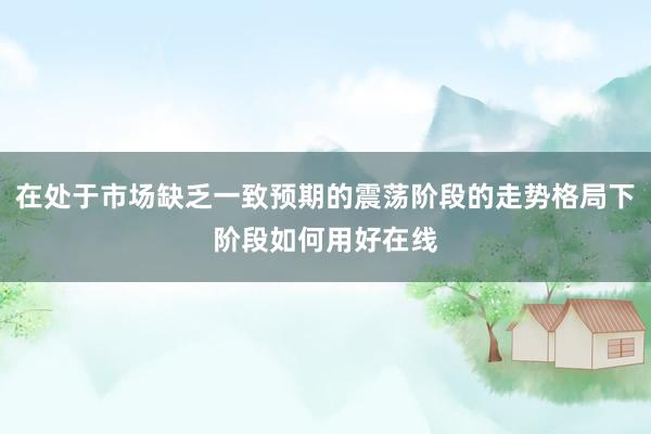 在处于市场缺乏一致预期的震荡阶段的走势格局下阶段如何用好在线